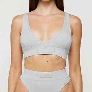Maniere de voir Iced Grey Bralette Small Viscose Bra Gray S